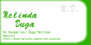 melinda duga business card